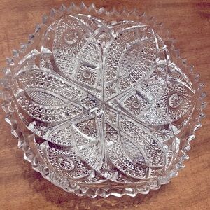 Vintage Glass Crystal Bowl
